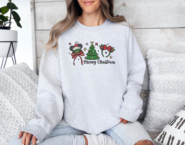 Crewneck - Ash Embroidered Merry Christmas (Pre-Order)